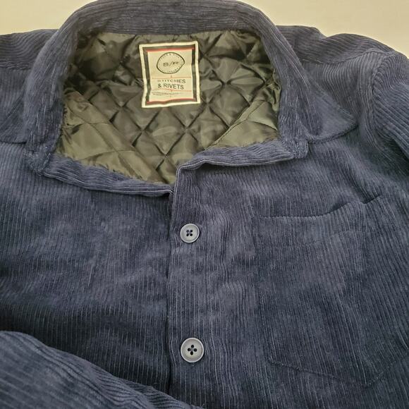 Stitches & Rivets Denim Company S/R Men’s L Corduroy Jacket quilted shacket - Picture 5 of 13